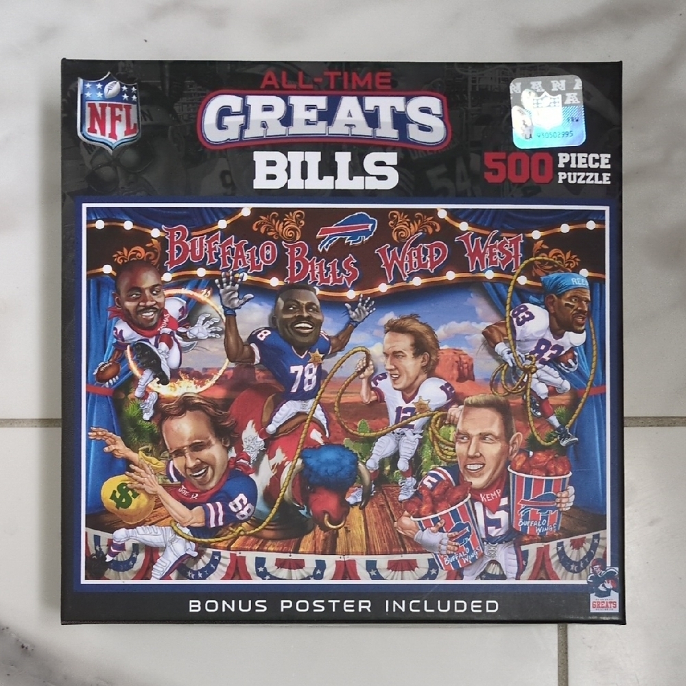 NFL Buffalo Bills Wild West Puzzle - Red, Blue, White